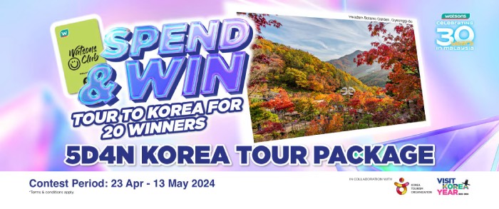 Shop at Watsons for a Chance To Score an All-Expenses-Paid Trip to Seoul